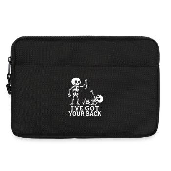 Je te soutiens — Squelette, Amitié, Humour - Sacoche pour ordinateur portable 13 pouces - noir - Devant