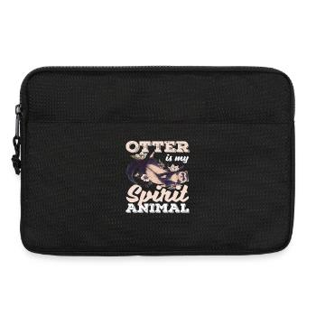 Sea Otter Cartoon Spirtit Animal Lover - Laptop bag 13" - black - Front