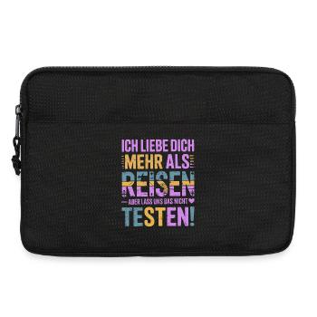 Ich Liebe Dich Mehr Als Reisen Humor - Laptoptasche 13" - Schwarz - Vorne