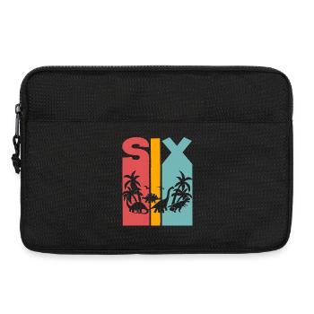 6. Geburtstag Dinosaurier  - Laptoptasche 13" - Schwarz - Vorne
