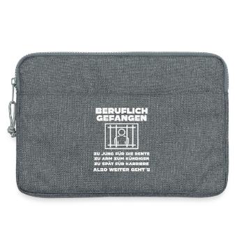 Büro & Job Kollegen Arbeiter lustiges Arbeiten - Laptoptasche 13" - Grau meliert - Vorne