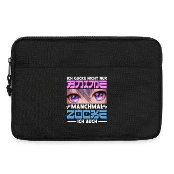 I don't just watch anime, sometimes I also play - Laptop bag 13" - black - Front