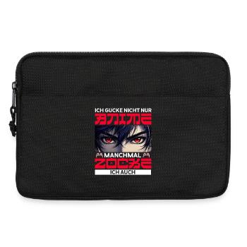I don't just watch anime, sometimes I also play - Laptop bag 13" - black - Front