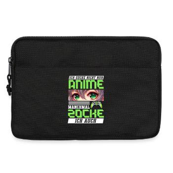 Ich Gucke Nicht Nur Anime Manchmal Zocke Ich Auch - Laptoptasche 13" - Schwarz - Vorne