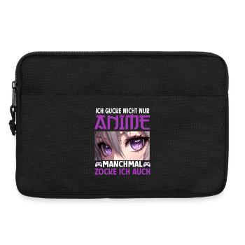 I don't just watch anime, sometimes I also play - Laptop bag 13" - black - Front