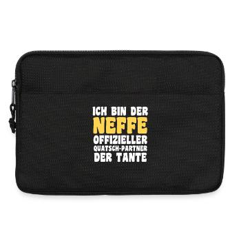 Motif familial neveu - Sacoche pour ordinateur portable 13 pouces - noir - Devant