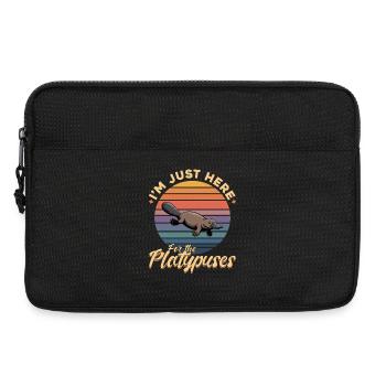 Funny aesthetic Kawaii Platypus - Laptop bag 13" - black - Front