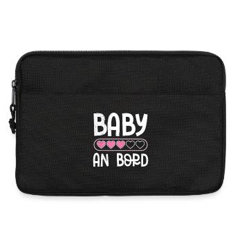Femmes enceintes BÉBÉ À BORD Drôle - Sacoche pour ordinateur portable 13 pouces - noir - Devant