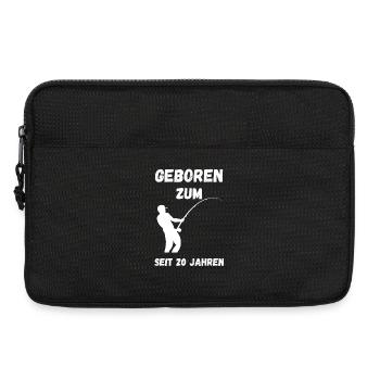 Angler T-Shirt – Born to fish for 20 years - Laptop bag 13" - black - Front