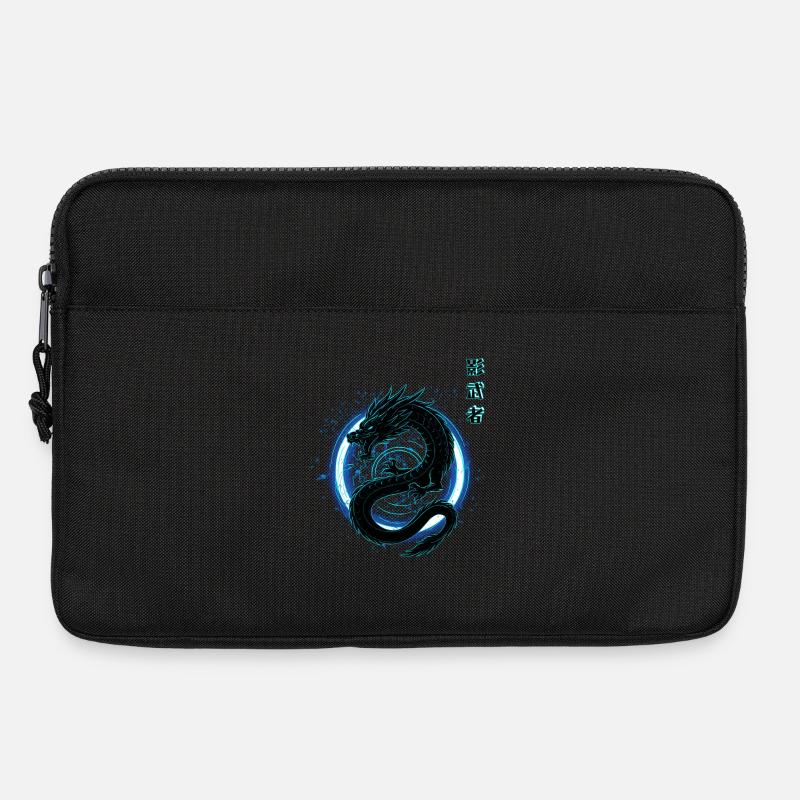 Japanisch neon blauer - Drache - Laptoptasche 13" - Schwarz
