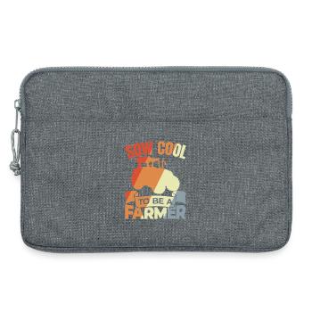 Mein Herz schlägt für Schulbusse - Laptoptasche 13" - Grau meliert - Vorne