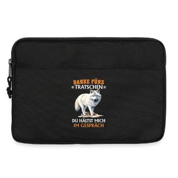 Wolf Spirit DANKE FÜRS TRATSCHEN Lustiges - Laptoptasche 13" - Schwarz - Vorne