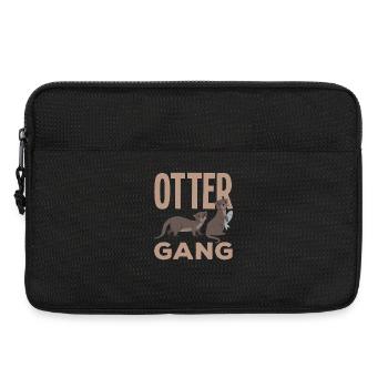 Sea otter gang cartoon otter - Laptop bag 13" - black - Front