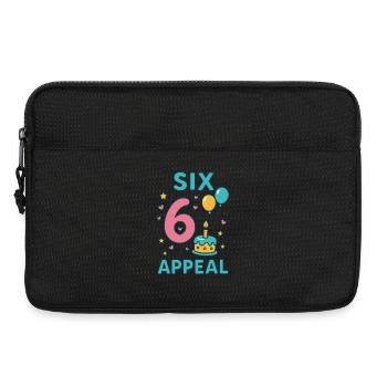 Six 6 Appel Fête d’Anniversaire Cadeau Enfants 6 Âge - Sacoche pour ordinateur portable 13 pouces - noir - Devant