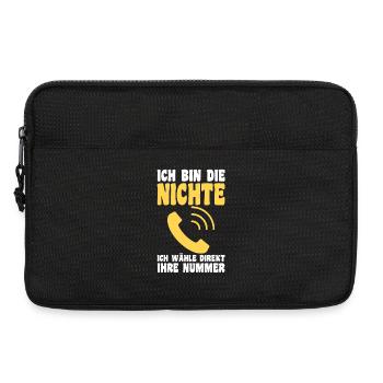 Nièce motif familial - Sacoche pour ordinateur portable 13 pouces - noir - Devant