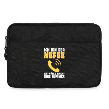 Motif familial neveu - Sacoche pour ordinateur portable 13 pouces - noir - Devant