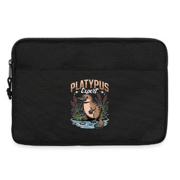 Funny aesthetic Kawaii Platypus - Laptop bag 13" - black - Front