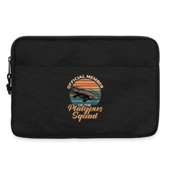 Funny aesthetic Kawaii Platypus - Laptop bag 13" - black - Front