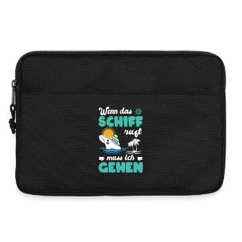 Funny Cruise Sayings Outfits Holiday - Laptop bag 13" - black - Front