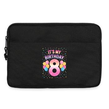 8 ans fille C’est mon anniversaire Enfants Anniversaire - Sacoche pour ordinateur portable 13 pouces - noir - Devant