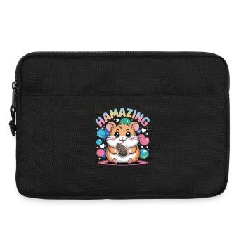 Hamazing Kawaii Hamster Samen Herzen - Laptoptasche 13" - Schwarz - Vorne