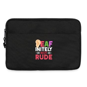 Sourd Sourd Sourd - initemment pas grossier - Sacoche pour ordinateur portable 13 pouces - noir - Devant