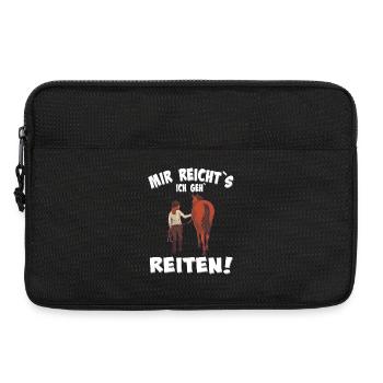 Mir reicht's Reiten statt reden - Laptoptasche 13" - Schwarz - Vorne