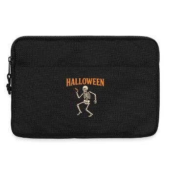 Halloween Skeleton with Top Hat - Laptop bag 13" - black - Front