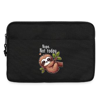 Sloth Lazy Day Nope Not Today - Laptop bag 13" - black - Front