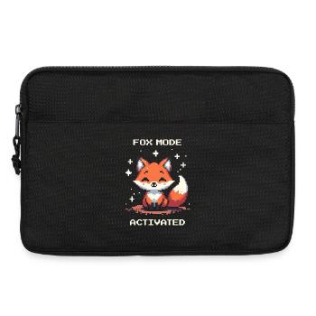 Fuchsmodus aktiviert | Schlauer Fuchs - Laptoptasche 13" - Schwarz - Vorne