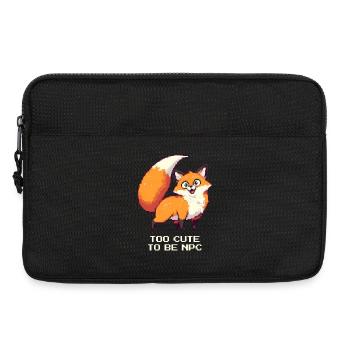 Derpy Fox with Main Character Energy - Laptop bag 13" - black - Front