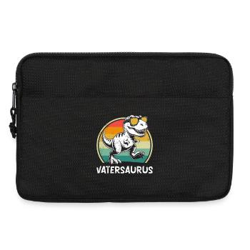 Bald Papa VATERSAURUS Retro Funny - Laptop bag 13" - black - Front