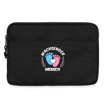 Femme enceinte GRANDISSANT HUMAIN Drôle - Sacoche pour ordinateur portable 13 pouces - noir - Devant