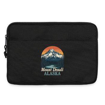 Mount Denali Alaska Retro Landscape - Laptop bag 13" - black - Front