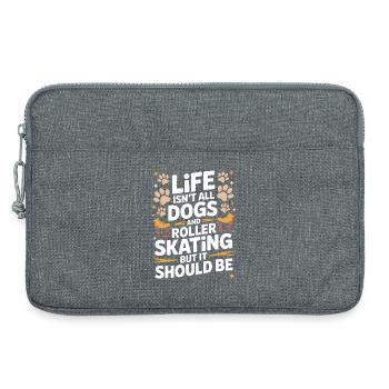 Roller Skating Spruch Katzen Witz Skating Geschenk - Laptoptasche 13" - Grau meliert - Vorne