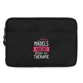 Mädelsabend Besser als Therapie Party Mädels - Laptoptasche 13" - Schwarz - Vorne