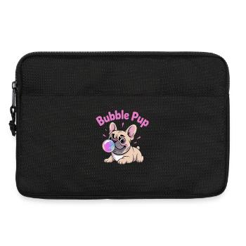 Bubble Pup Bouledogue Français avec bulle de savon - Sacoche pour ordinateur portable 13 pouces - noir - Devant