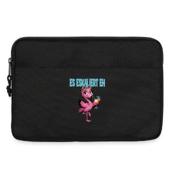 Ça s’intensifie quand même flamant rose fête drôle - Sacoche pour ordinateur portable 13 pouces - noir - Devant
