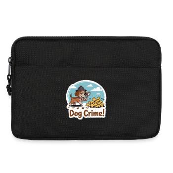 Chien Détective et Os - Sacoche pour ordinateur portable 13 pouces - noir - Devant