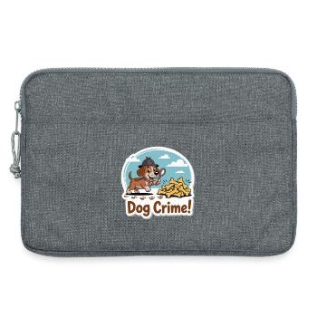 Dog Detective and Bones - Laptop bag 13" - heather grey - Front