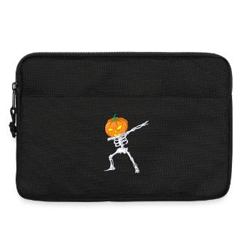 Dabbing Skeleton Pumpkin - Laptop bag 13" - black - Front