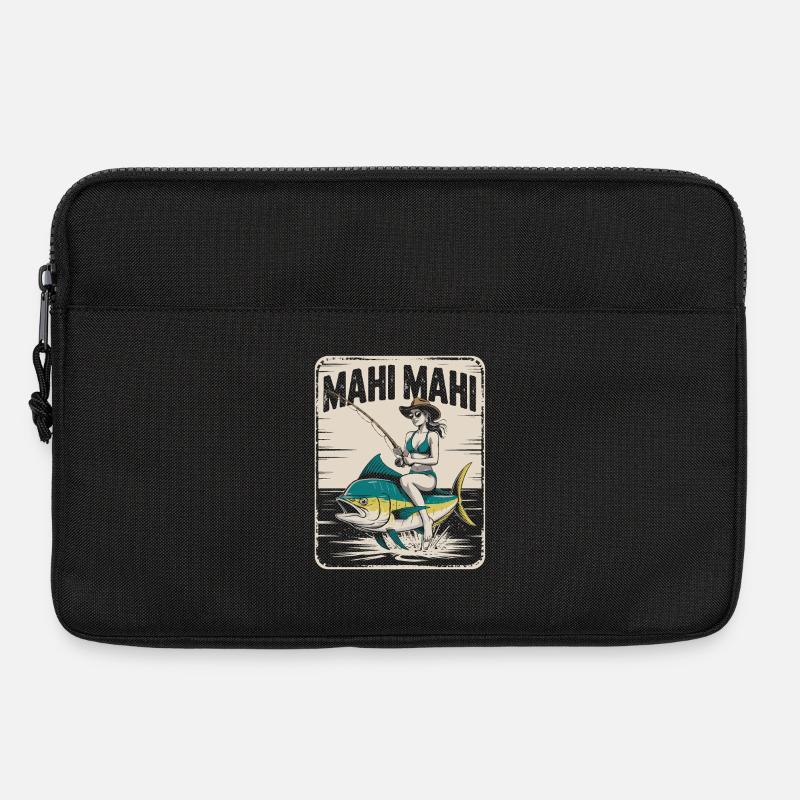 Mahi Mahi Beach Angler Retro - Laptop bag 13" - black