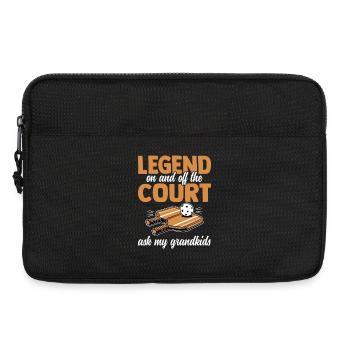 légende du pickleball grand-père petit-fils joueur de paddle-ball - Sacoche pour ordinateur portable 13 pouces - noir - Devant