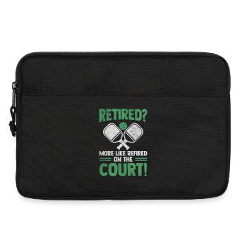 Cadeau de joueur de pickleball grand-père grand-mère à la retraite - Sacoche pour ordinateur portable 13 pouces - noir - Devant