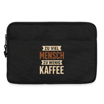 Too much human – too little coffee | Fun coffee - Laptop bag 13" - black - Front