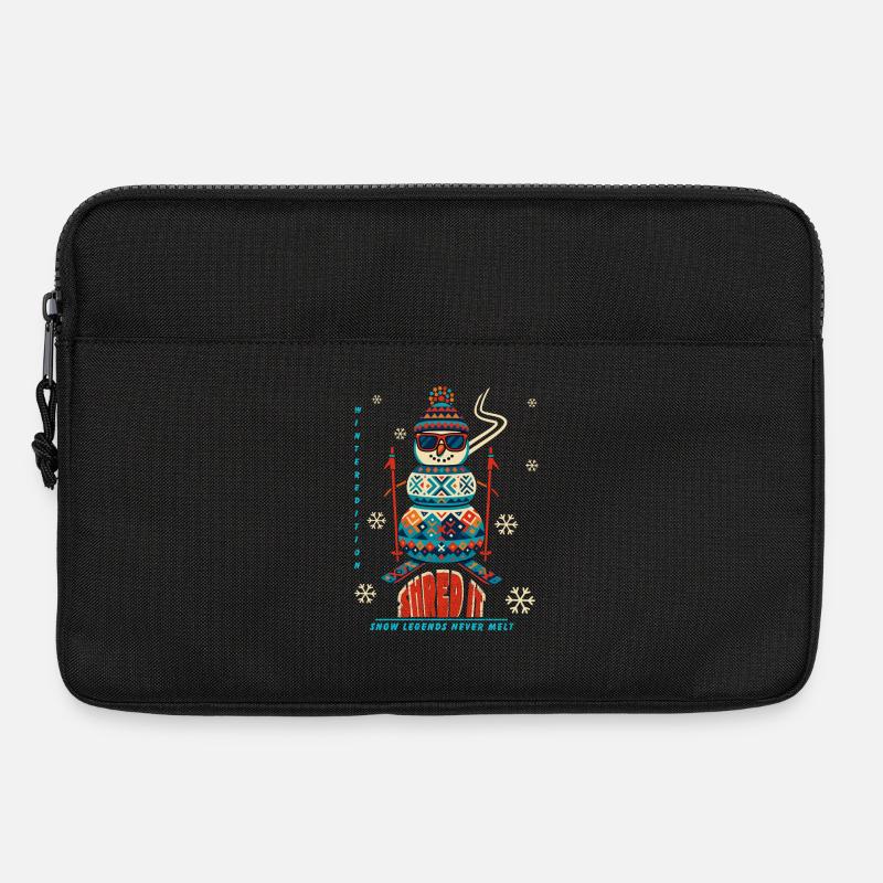 Skiing Schneemann - Snow Legends Never Melt - Laptoptasche 13" - Schwarz