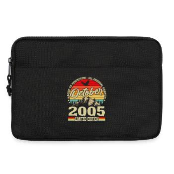Oktober 2005 Jahrgang Vintage Retro Geburtstag - Laptoptasche 13" - Schwarz - Vorne