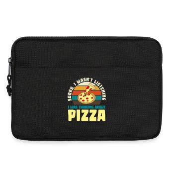 Pizza Träumer Retro Motiv - Laptoptasche 13" - Schwarz - Vorne