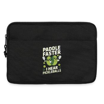 Pickleball Gurke Essiggurke Geschenk - Laptoptasche 13" - Schwarz - Vorne