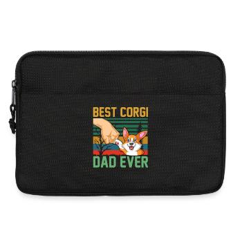 Best Corgi Dad Ever – Funny Corgi Owner Gift - Laptop bag 13" - black - Front
